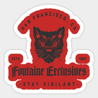 Fontaine Exclusive San Fran Cat Logo #17 Sticker